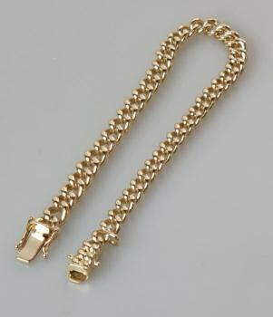 Panzerkettenarmband aus 750er Gold, Länge 20,0 cm Gewicht: 26,1g
