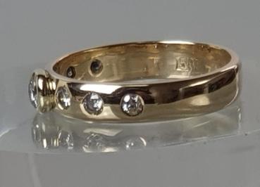 Preview: Diamantring mit 0.40 ct. aus 585er Gold, Größe 55, Gewicht: 3,1g