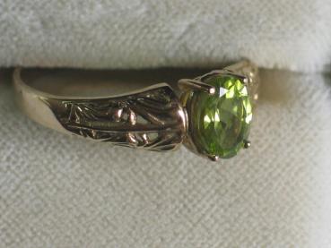 NEU Damenring aus 333er Gold mit 1 ct. Sphene Edelstein, Größe 66, Gewicht: 2,9g