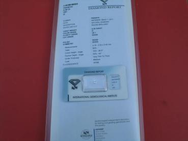 Diamant im Brillantschliff "G" 0.26 ct/ vs1 mit IGI Report
