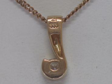 Preview: Anhänger aus 333er Gelbgold mit einem Zirkonia Edelstein, Gewicht: 1,9g