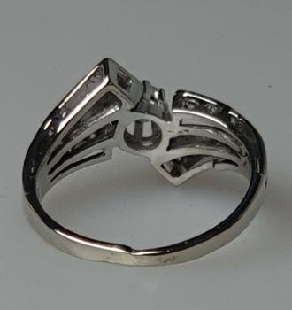 Eleganter Diamantring aus 585er Weißgold (ca. 0.90 ct.), Größe 59, Gewicht: 4,2g