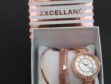 Excellanc Damenuhr im Set mit 5 Armbänder/Armreifen