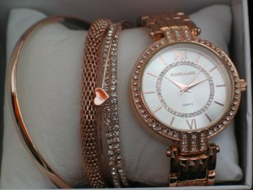 Excellanc Damenuhr im Set mit 5 Armbänder/Armreifen