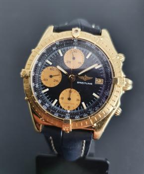 Breitling Chronomat, 750er Gold mit Lederband, Ref. 81950