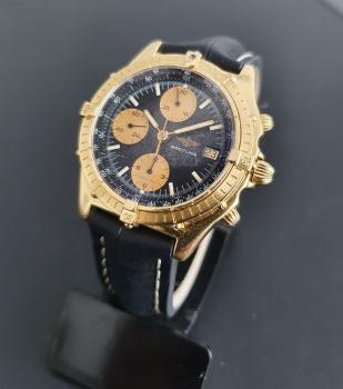 Breitling Chronomat, 750er Gold mit Lederband, Ref. 81950