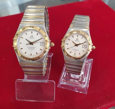 Osterdeal: 2x Omega Constellation "Manhattan" Stahl/ Gold 750 Midsize & Mini Modell