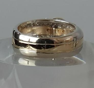 Christ Brillantring 55 Diamanten 1.5 ct. aus 585er Weiß- Gelbgold, Größe 59, Gewicht: 11,3g