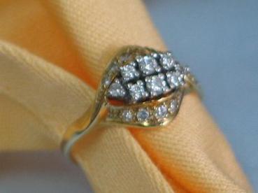 Diamantring mit 0.53 ct., 585er Gold, Größe 56, Gewicht: 3,1g
