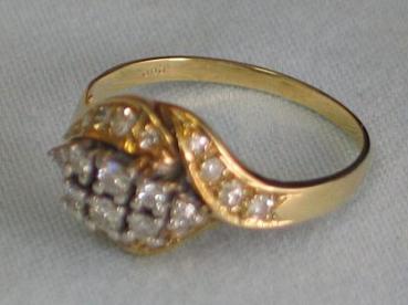 Diamantring mit 0.53 ct., 585er Gold, Größe 56, Gewicht: 3,1g