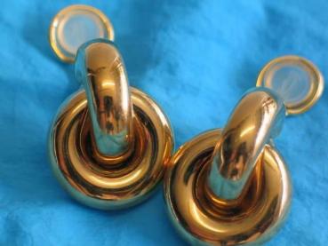 Wunderschöne Ohrclips "Verschlungene Ringe" 750er Gold, Gewicht: 31,5g