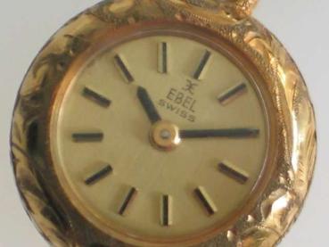 Preview: Feine EBEL Kettenuhr aus 750er Gold, Handaufzug, Gewicht: 12,0g