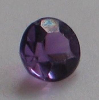 Amethyst, rund violett, Durchmesser: 3,48 mm