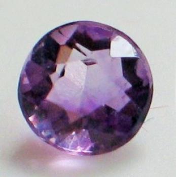 Amethyst, rund violett, Durchmesser: 5,16 mm