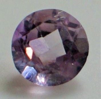 Amethyst, rund violett, Durchmesser: 5,49 mm