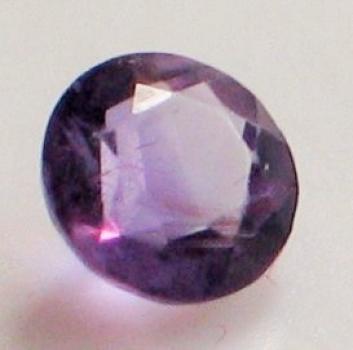 Amethyst, rund violett, Durchmesser: 4,51 mm