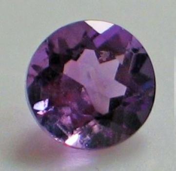 Amethyst, rund violett, Durchmesser: 4,90 mm