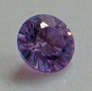 Amethyst, rund violett, Durchmesser: 4,13 mm