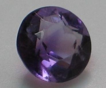 Amethyst, rund violett, Durchmesser: 6,16 mm