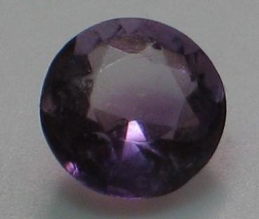 Amethyst, rund violett, Durchmesser: 6,11 mm