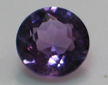 Amethyst, rund violett, Durchmesser: 6,14 mm
