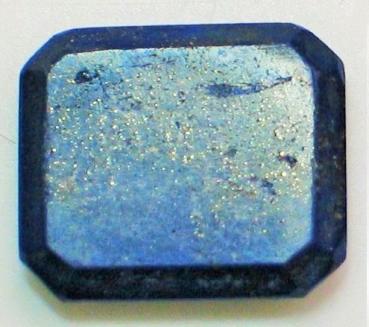Lapislazuli Platte, Oktagon, Masse (L/B/H): 12,73 x 11,00 x 2,66 mm