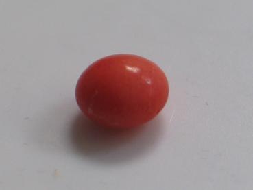 Koralle , Cabochon Masse (L/B/H): 7,01 x 4,60 mm - 1.5 ct. angebohrt