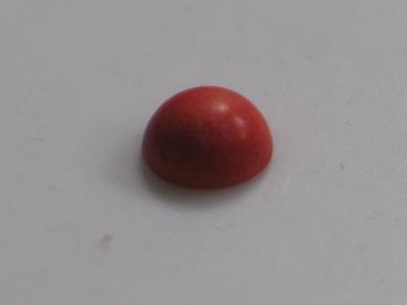 Koralle , Rund, Cabochon Masse (L/B/H): 6,07 x 3,0 mm - 0.6 ct.