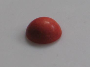 Koralle , Rund, Cabochon Masse (L/B/H): 6,02 x2,74 mm - 0.53 ct.