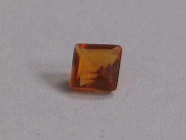 Hessonit, Carré, orange, 0.28 ct, Maße: 3,85-3,95 x 2,63 mm