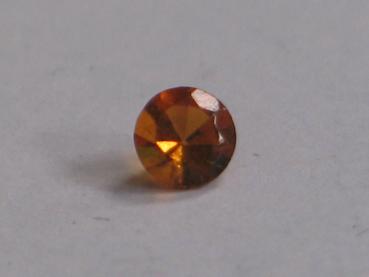 Golden Citrin, rund, 0.215 ct, Maße: 3,88-3,88 x 2,76 mm