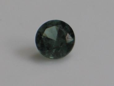 Turmalin, blaugrün, rund, 0.57 ct, Maße: 5,10-5,11 x 3,15 mm