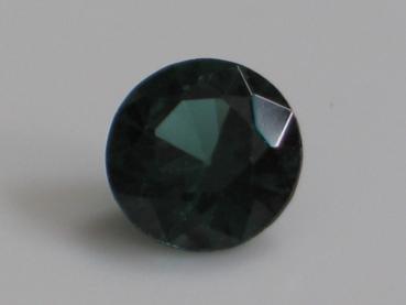 Turmalin, blaugrün, rund, 1.43 ct, Maße: 7,10-7,14 x 4,27 mm