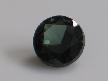 Turmalin, blaugrün, rund, 1.57 ct, Maße: 7,06-7,08 x 4,29 mm