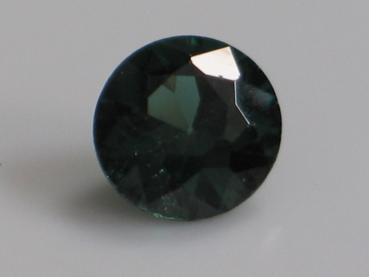 Turmalin, blaugrün, rund, 1.59 ct, Maße: 7,26-7,29 x 4,57 mm