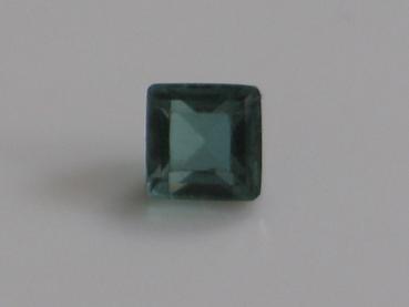 Turmalin, blaugrün, Carré, 0.51 ct, Maße: 4,02-4,04 x 3,10 mm