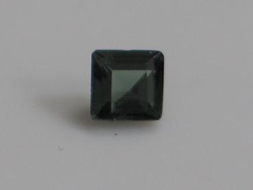 Turmalin, blaugrün, Carré, 0.38 ct, Maße: 4,06-4,11 x 2,53 mm