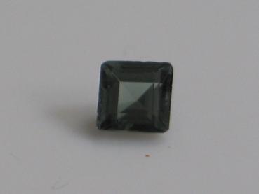 Turmalin, blaugrün, Carré, 0.37 ct, Maße: 4,04-4,07 x 2,50 mm