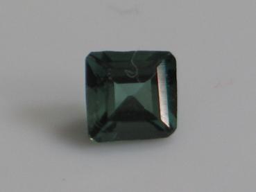 Turmalin, blaugrün, Carré, 0.67 ct, Maße: 4,92-4,93 x 3,05 mm