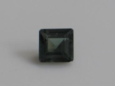Turmalin, blaugrün, Carré, 0.39 ct, Maße: 4,21-4,21 x 2,86 mm