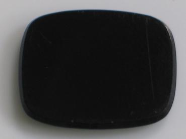 Onyx Platte -schwarz- , rechteckig, abgerundete Ecken, Randfacette, L/B/H 16,41 x 13,55 x 2,06 mm, Gewicht: 4.9 ct.