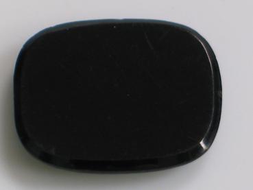 Onyx Platte -schwarz- , rechteckig, abgerundete Ecken, Randfacette, L/B/H 15,95 x 12,82 x 2,49 mm, Gewicht: 5.1 ct.