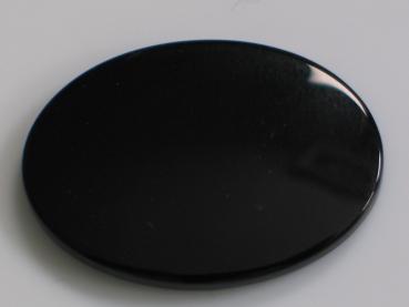 Onyx Platte -schwarz- , Oval, leicht gewölbte Platte, L/B/H 25,27 x 18,24 x 3,01 mm, Gewicht: 12.6 ct.