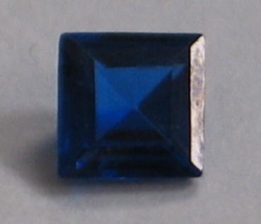 Saphir im Carréschliff, blau, Gewicht: 0.24 ct.
