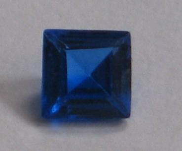 Saphir im Carréschliff, blau, Gewicht: 0.21 ct.