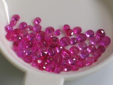Preview: Lot: Rubin, Pink, Rundschliff in den Größen von ca. 1,6-3,0 mm je Carat 25,- EUR