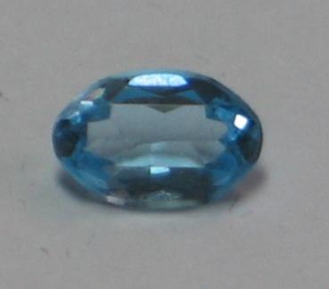Zirkonia, hellblau, Ovalschliff, Maße: 5,91 x 3,91 x 2,55mm, Gewicht: 0.3 ct.