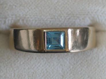 Damenring aus 333er Gold mit einem Topas Edelstein, Größe 59, Gewicht: 3,9g