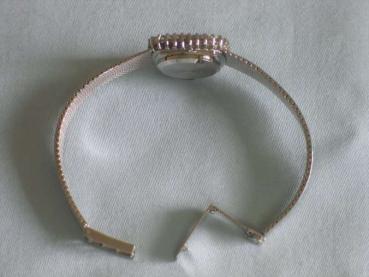 Vintage Bulova Brillantuhr aus 585er Weißgold mit 34 Diamanten, Länge 17,7 cm, Gewicht: 30,2g