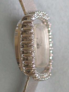 Vintage Bulova Brillantuhr aus 585er Weißgold mit 34 Diamanten, Länge 17,7 cm, Gewicht: 30,2g